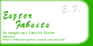 eszter fabsits business card